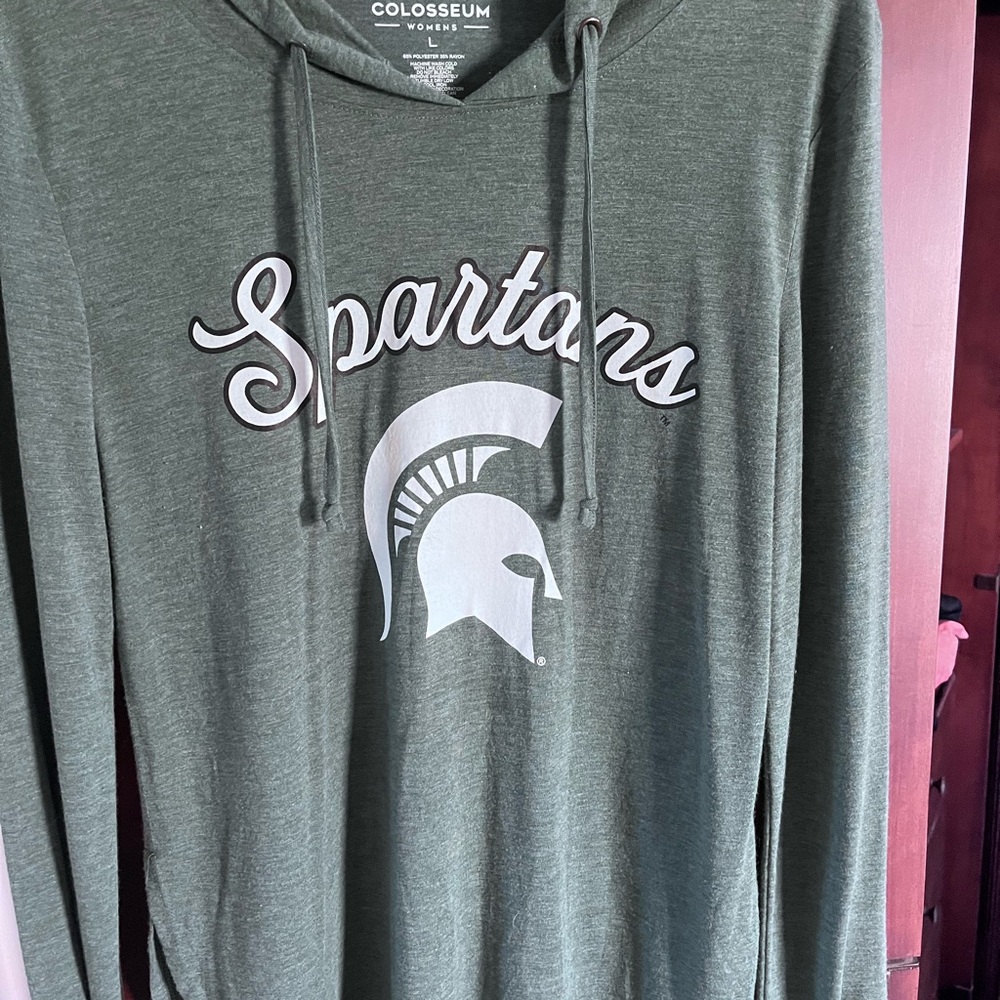 Colosseum Women's Green MSU Long-Sleeve T-shirt